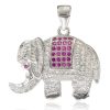Collar elefante plata