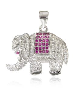 Collar elefante plata