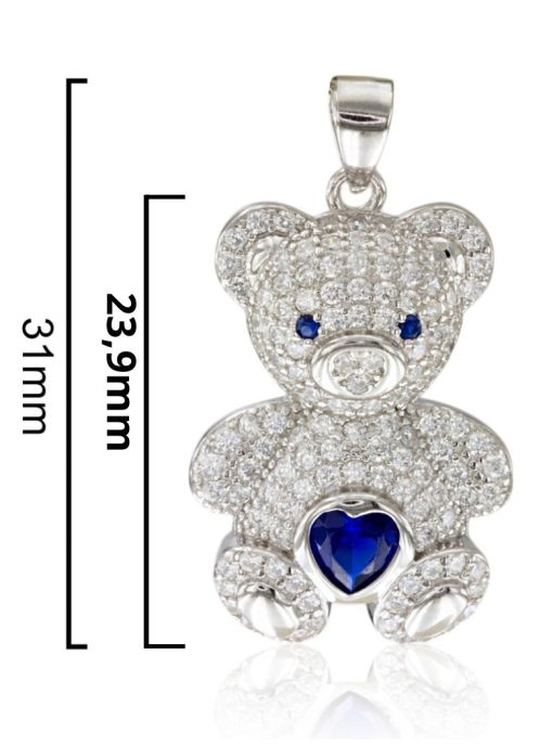 Collar osito plata - Imagen 3
