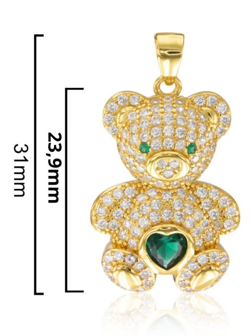 Collar osito dorado - Imagen 4