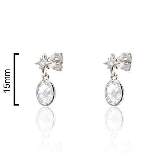 Pendientes Art Deco blanco. - Imagen 3