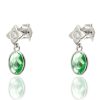Pendientes Art Deco verde.