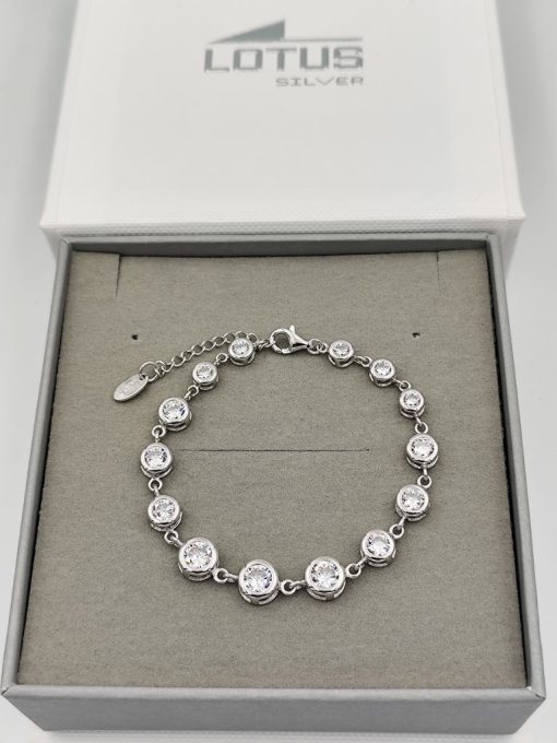 Pulsera Lotus Silver circonitas. - Imagen 4