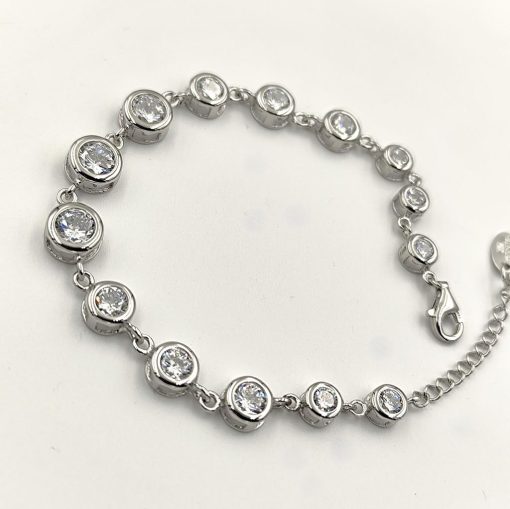 Pulsera Lotus Silver circonitas. - Imagen 3