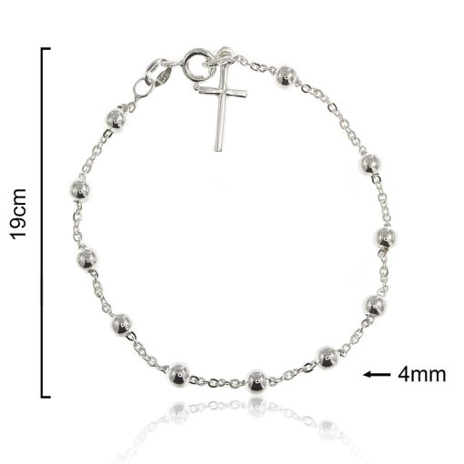 Pulsera rosario de plata 2 - Imagen 2