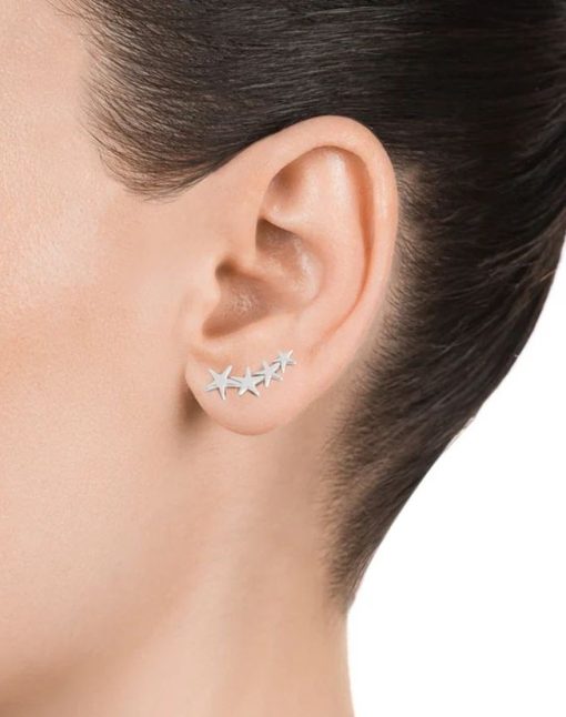 Pendientes estrellas plata - Imagen 2
