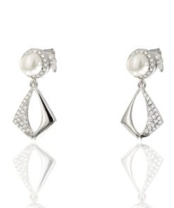 Pendientes colgantes perla