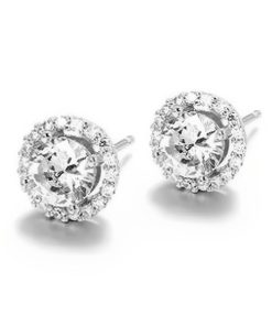 Pendientes plata circonita grande