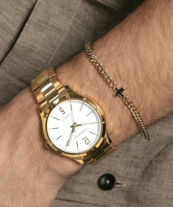Alternative view of Pulsera cruz dorada